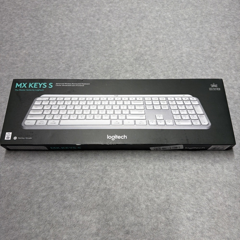 Logitech MX Keys S Advanced Wireless Illuminated Keyboard Pale Grey
